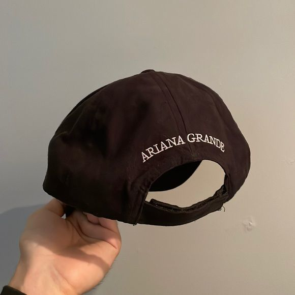 Ariana Grande Accessories - Ariana Grande Black Strapback Hat / Cap. One Size.